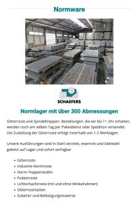 Gitterroste Lager von Schaefers GmbH